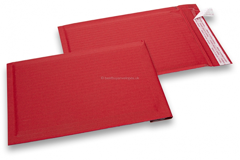 Eco envelopes with currogated interior - red