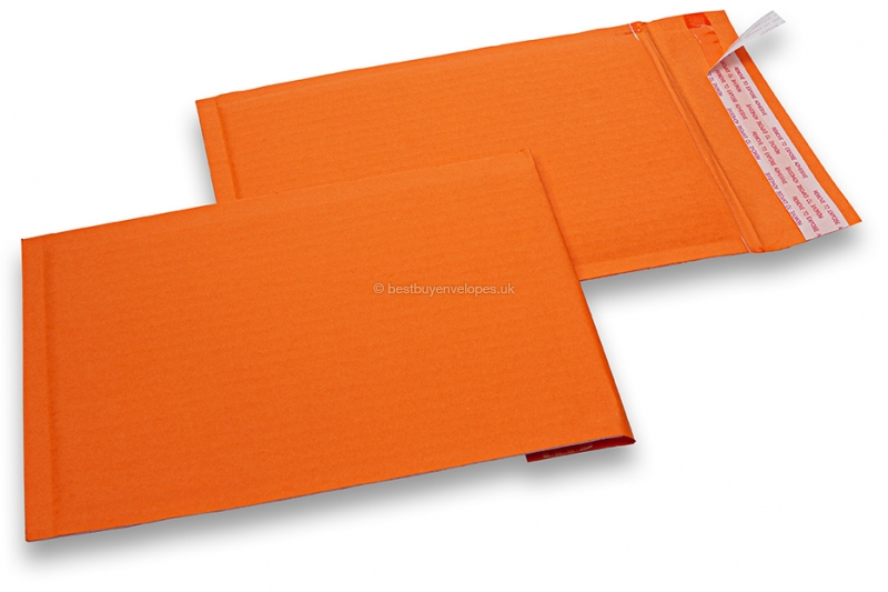 Eco envelopes with currogated interior - orange