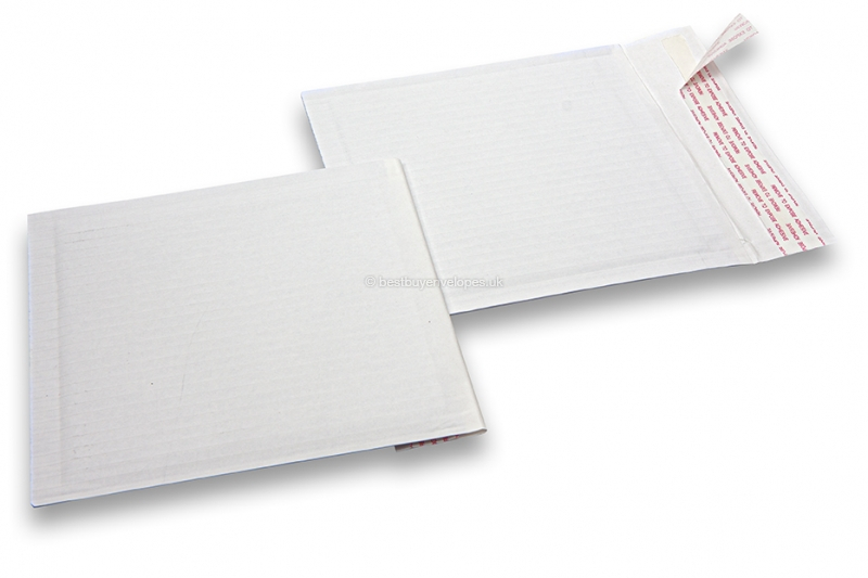 Eco envelopes with currogated interior - white, square