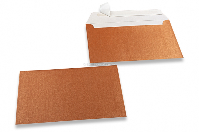 Copper coloured mother-of-pearl envelopes - 114 x 162 mm