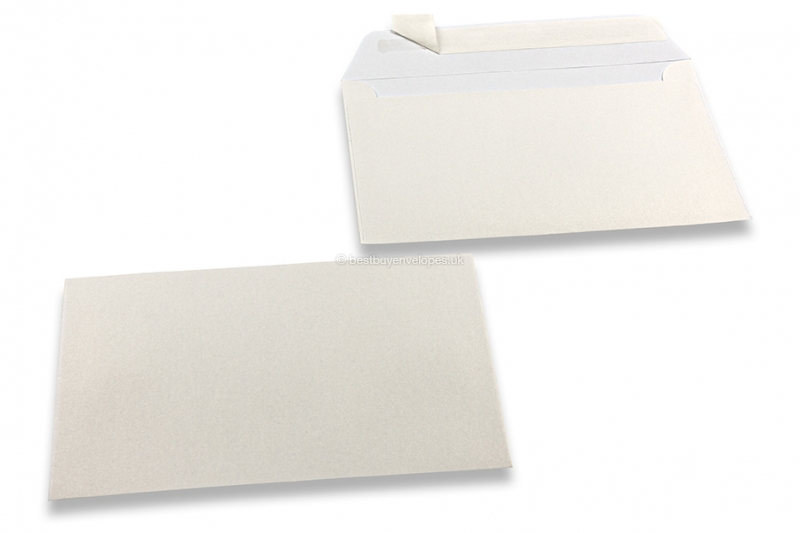 White coloured mother-of-pearl envelopes - 114 x 162 mm