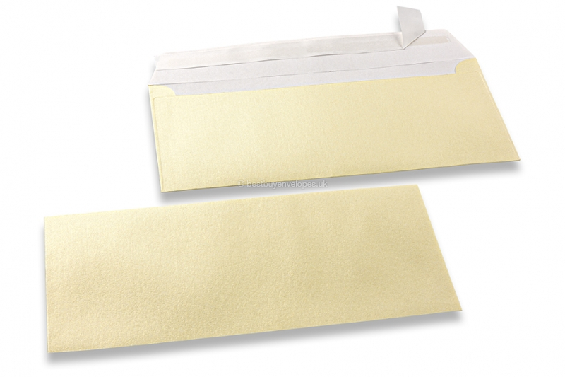 Champagne coloured mother-of-pearl envelopes - 110 x 220 mm