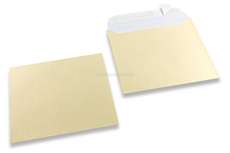 Champagne coloured mother-of-pearl envelopes - 155 x 155 mm
