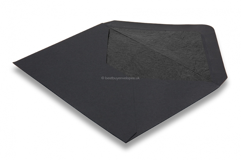 Lined black envelopes - black lined