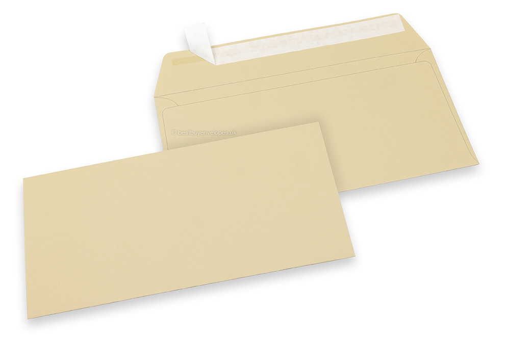 Camel coloured paper envelopes - 110 x 220 mm