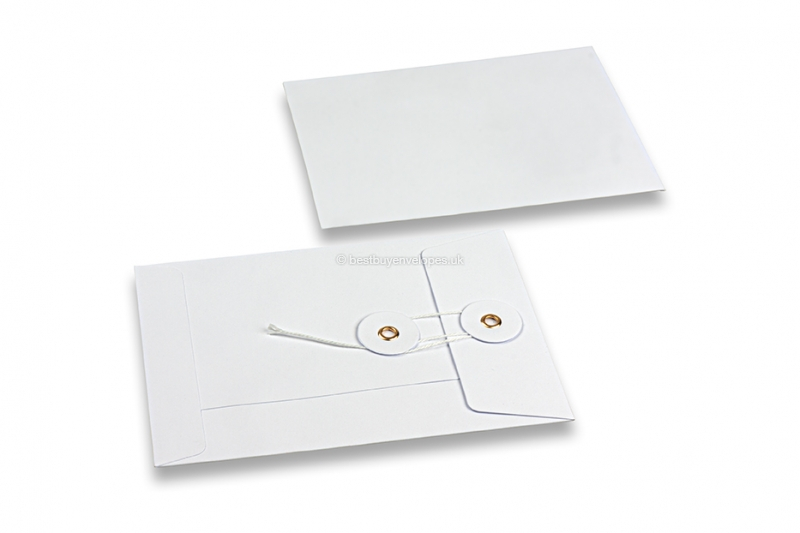 Envelopes with string and washer closure - 114 x 162 mm, white