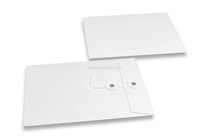 Envelopes with string and washer closure - 162 x 229 mm, white