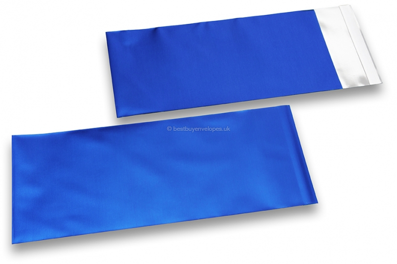 Dark blue coloured matt metallic foil envelopes - 110 x 220 mm