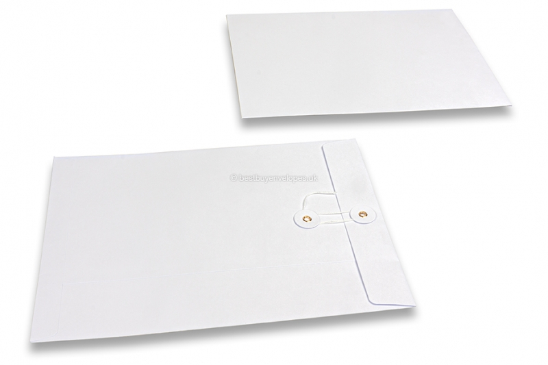 Envelopes with string and washer closure - 229 x 324 mm, white