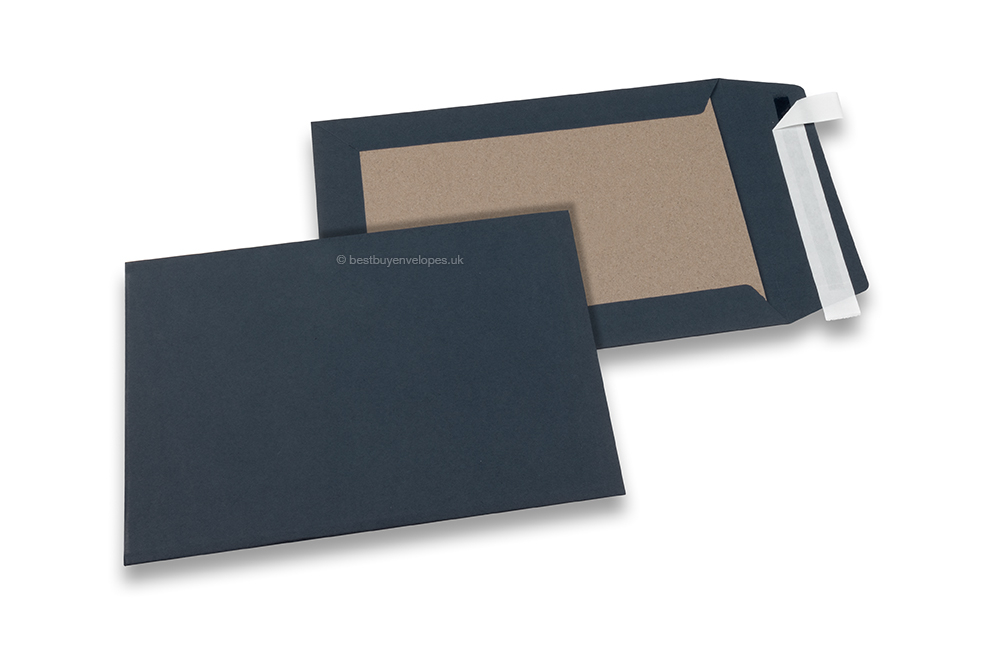 Coloured board-backed envelopes - Dark blue, 162 x 229 mm