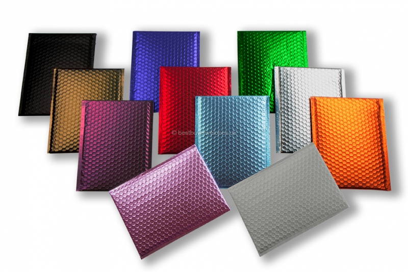 Matt metallic air-cushioned envelopes
