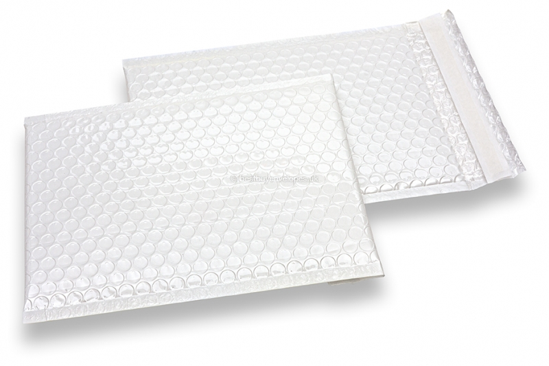 White high-gloss air-cushioned envelopes