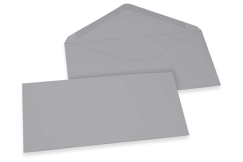 Coloured greeting card envelopes - grey, 110 x 220 mm