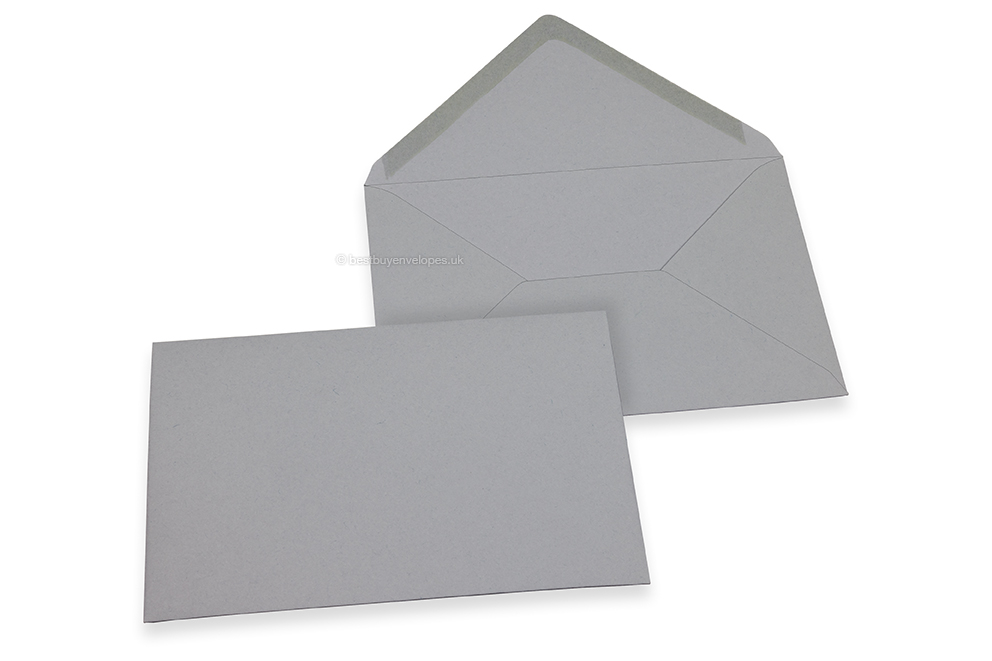 Coloured greeting card envelopes - grey, 114 x 162 mm