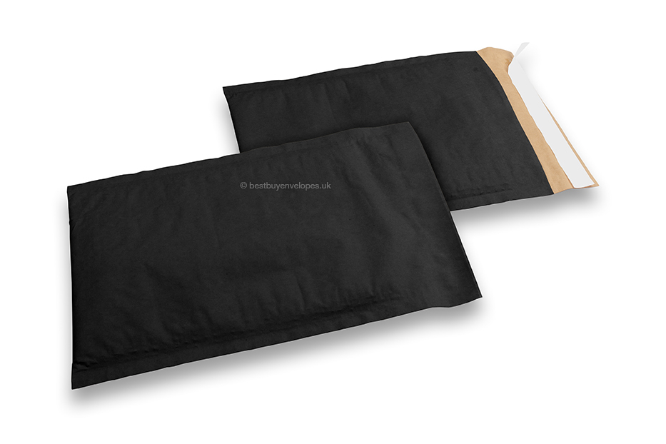 Paper padded envelopes - black, 180 x 265 mm